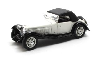 Alfa Romeo 6C 1750SV Figoni Spider Cabriolet Closed 1932 white/black 1:43 Matrix Scale Models