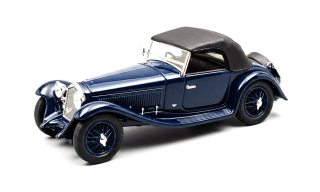 Alfa Romeo 6C 1750SV Figoni Spider Cabriolet Closed 1932 blue/black 1:43 Matrix Scale Models
