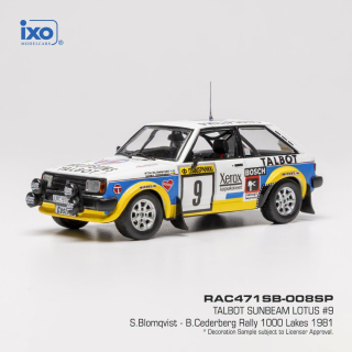 Talbot Sunbeam Lotus #9 S.Blonqvist/B.Cederberg Rally 1000 Lakes 1981 1:43 Ixo Models