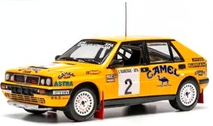 Lancia Delta Integrale 16V Team Camel Astra Racing #2 S.Blomqvist/B.Melander 2nd Rally Boucles de Spa 1992 1:43 Ixo Models