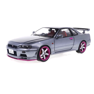 Nissan Skyline R34 GT-R 1999 grey 1:18 Solido