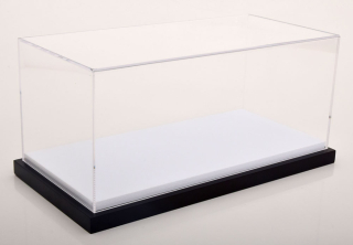 Luxusní plastová vitrína - bílý podklad - pro modely 1:18 Jewel Cases