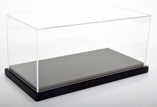 Luxusní plastová vitrína - šedý podklad - pro modely 1:18 Jewel Cases