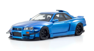 Nissan Skyline GT-R R34 Khyzyl Saleem 2007 blue 1:18 Kyosho