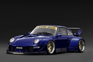 Porsche RWB 993 blue metallic 1:18 Ignition Model