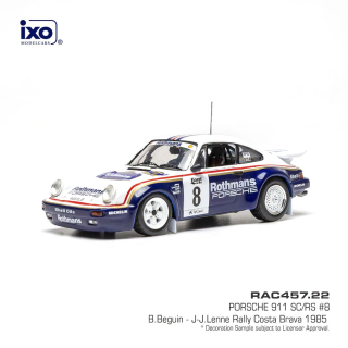 Porsche 911 RS SC Team Rothmans Porsche #8 B.Beguin/J.J.Lenne Rally Costa Brava 1985 1:43 Ixo Models