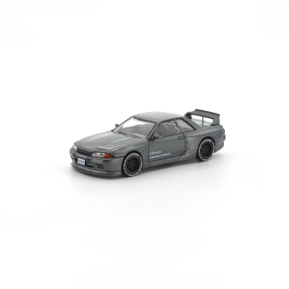 Nissan Pandem R32 gun metal 1:64 Pop Race