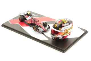 Racing Set: Helmet 1:5 + Ferrari SF-25 #16 C.Leclerc Abu Dhabi 2025 1:43 Look Smart Models