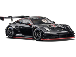 Porsche 911 992 GT3 R #0 Racing Base Coupe 2023 black/red/grey 1:24 Bburago