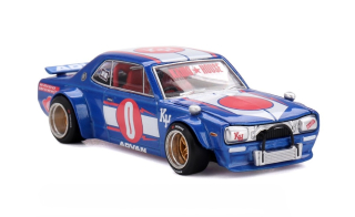 Nissan Skyline 2000GT-R (KPGC10) Kaido Works V3 1969 blue/red/white 1:64 Mini GT