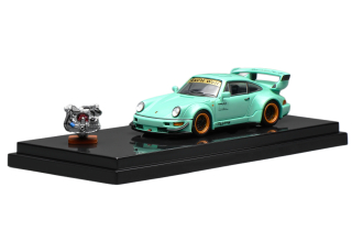 Porsche RWB 964 *Tiffany* turquoise 1:64 Motorhelix