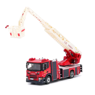 Scania Fire Ladder Truck red 1:64 Massdi