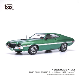 Ford Gran Torino Coupe 1972 green metallic/white 1:18 Ixo Models