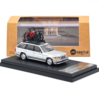 Mercedes-Benz S124 T silver 1:64 Mortal Model