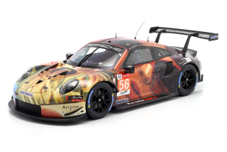 Porsche 911 RSR Team Project 1 #56 J.Bergmeister/P.Lindsey/E.Perfetti Winner LMGTE Am 24H Le Mans 2019 1:12 Ixo Models
