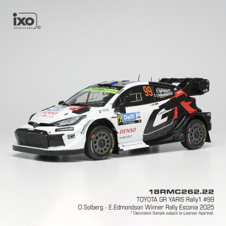 Toyota GR Yaris Rally1 #99 O.Solberg/E.Edmondson Rally Estonia 2025 1:18 Ixo Models