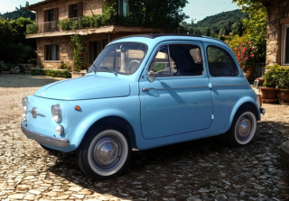 Fiat 500 D light blue 1:18 B.B.R.