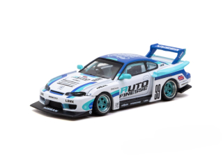 Nissan Silvia (S15) LB Super Silhouette Auto Finesse 2025 white/blue 1:64 Tarmac
