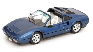 Ferrari 328 GTS Spider with Removable Hard Top 1985 blue metallic 1:18 KK Scale