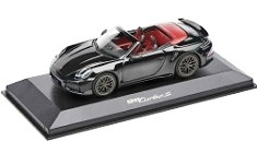 Porsche 911 992-2 Turbo S Cabriolet 2025 black 1:43 Spark