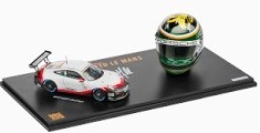 Set: Helmet 1:5 + Porsche 911 GT3 Cup #93 European Le Mans Series 2021 1:43 Spark