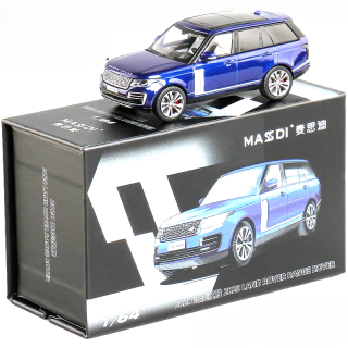 Land Rover Range Rover 2020 silver blue 1:64 Massdi
