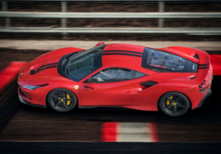 Ferrari F8 Tributo Rosso Corsa 322 with black stripe 1:43 B.B.R.