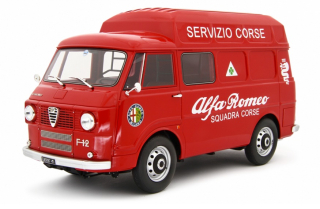 Alfa Romeo F12 High Roof Van Assistance  *Servizio Corse* 1967 red 1:18 Laudoracing Model