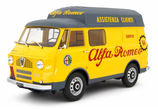 Alfa Romeo F12 High Roof Van Assistance  *Assistenza Clienti* 1967 yellow 1:18 Laudoracing Model
