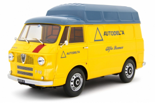 Alfa Romeo F12 High Roof Van Assistance  *Autodelta* 1967 yellow 1:18 Laudoracing Model