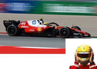 Ferrari SF-26 Scuderia Ferrari HP SF26 #44 L.Hamilton Winner Barcelona Catalunya GP 2026 First Victory in Ferrari with Pilot Figurine 1:43 B.B.R.