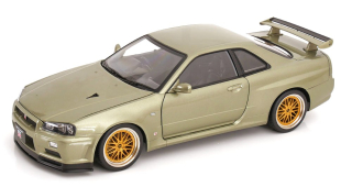 Nissan Skyline GT-R R34 V-Spec Nür 2001 BBS Rims light green metallic 1:12 KK Scale