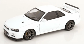 Nissan Skyline GT-R R34 V-Spec II 2001 OEM Rims white 1:12 KK Scale