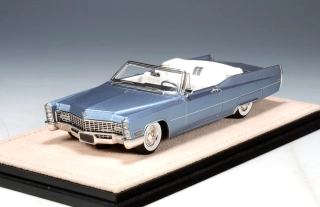 Cadillac De Ville Convertible Open Roof 1967 Marina blue metallic 1:43 Stamp Models