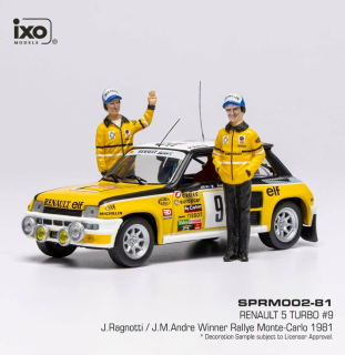 Renault 5 Turbo #9 Ragnotti/Andrie Rally Monte Carlo 1981 with Figurines 1:43 Ixo Models