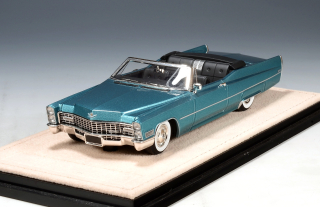 Cadillac De Ville Convertible Open Roof 1967 Capri aqua metallic 1:43 Stamp Models