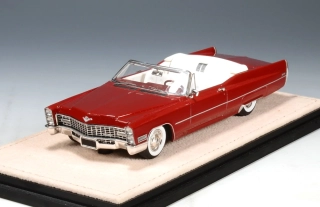 Cadillac De Ville Convertible Open Roof 1967 Flamenco red 1:43 Stamp Models