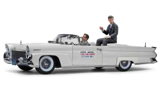 Lincoln Continental MKIII *John F. Kennedy in Oregon 1960 white 1:18 Sun Star