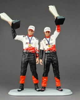 2 Figurines: Toyota Gazoo Racing WRT - O.Solberg/E.Edmondson - Winner Rally Monte Carlo 2026 1:18 Sun Star