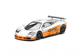 McLaren F1 GTR Presentation 1995 silver/orange 1:64 Mini GT