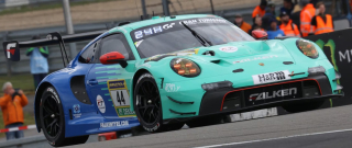 Porsche 911 GT3 R (992) Evo26 Falken Motorsports #44 Bachler/Heinemann/Müller/Schuring 24H Nürburgring 2026 1:43 Spark