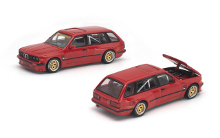 BMW E30 Touring Pandem red 1:64 Pop Race Limited