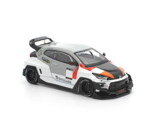 Toyota Pandem GR Yaris Finland white/red/grey 1:64 WORKS