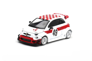 Fiat 595 Abarth LB-Works X Abas Works 1000 TC Tribute 2026 white/red 1:64 Mini GT