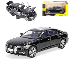 Audi A6 L C8 Limousine 2018-2025 with Light and Sound black 1:24 Audi Dealer Edition