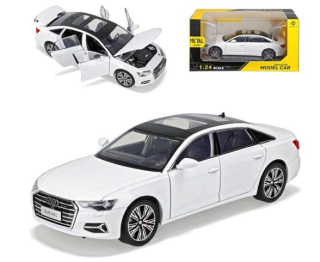 Audi A6 L C8 Limousine 2018-2025 with Light and Sound white 1:24 Audi Dealer Edition
