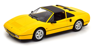 Ferrari 328 GTS Spider with Removable Hard Top 1985 yellow 1:18 KK Scale