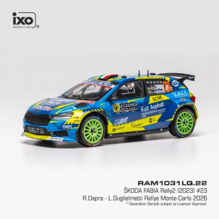 Škoda Fabia Rally2 #23 Dapra/Guglielmetti Rally Monte Carlo 2026 1:43 Ixo Models