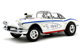 Chevrolet Corvette Gasser USA 1961 white 1:18 Acme Diecast