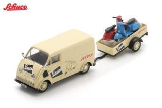 DKW Service van with Vespa trailer 1:43 Schuco
